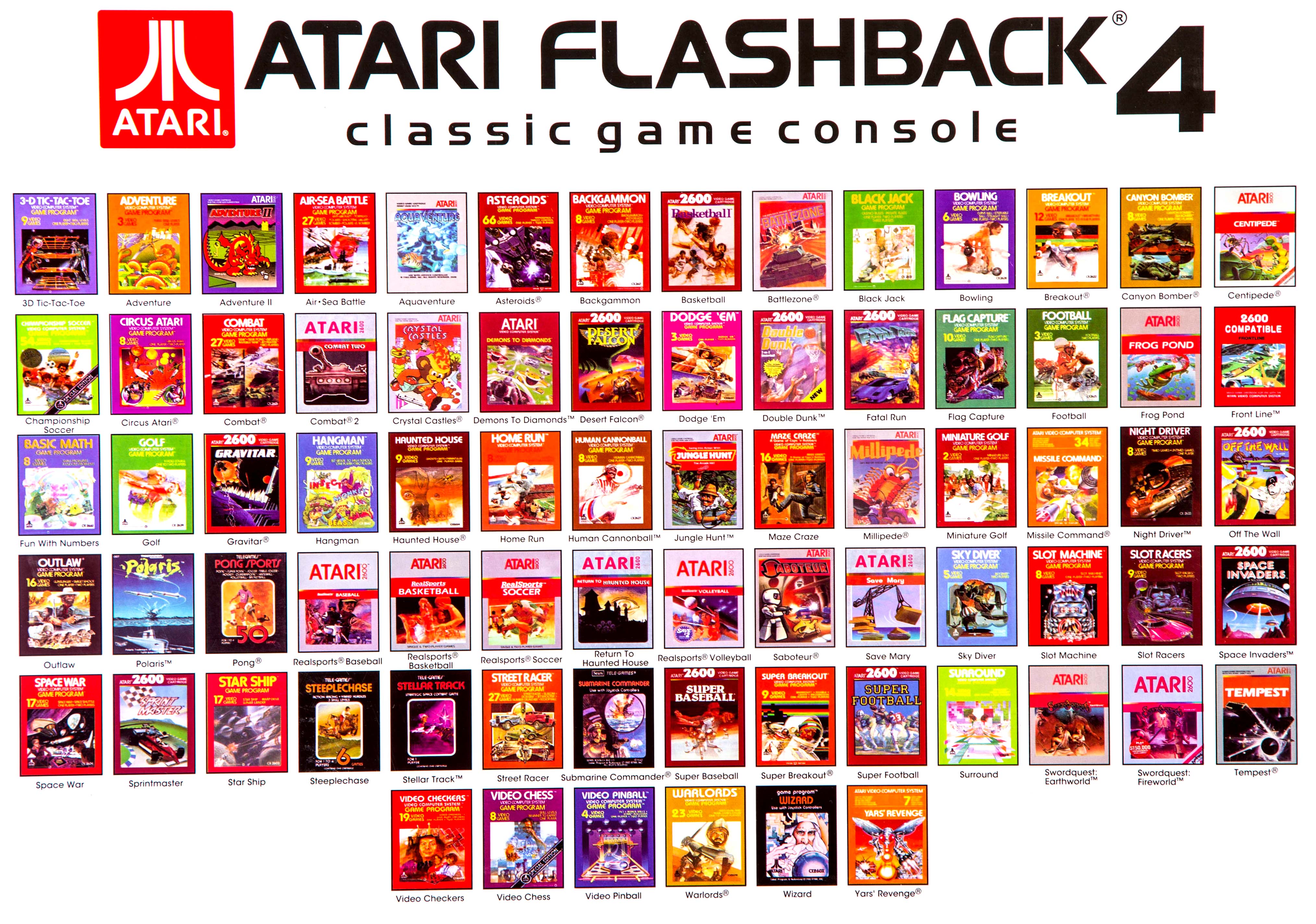 What Games Are On The Atari Flashback 4