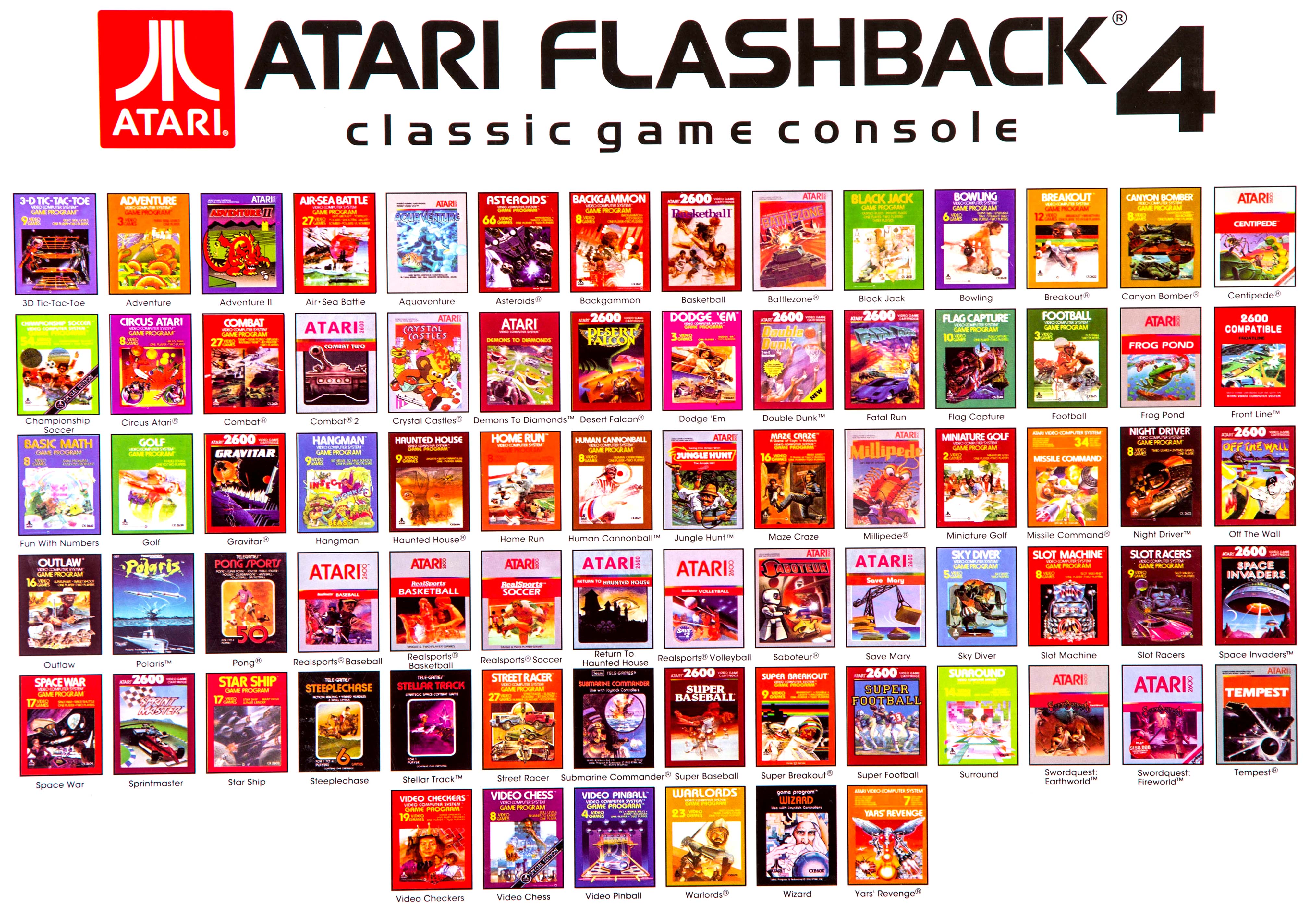 atari flashback 6 game list