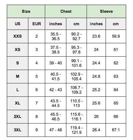 Lacoste Mens Polo Size Chart