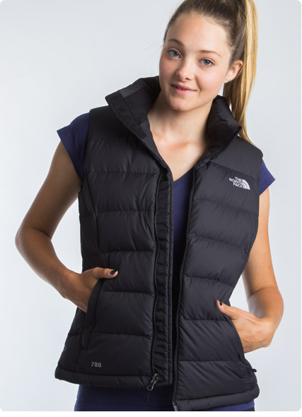 north face puffer vest womens