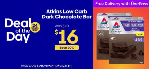 Atkins Low Carb Dark Chocolate Bars 10-Pack