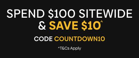 Spend $100 Sitewide & Save $10