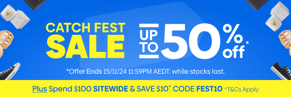 Catch Fest Sale - Spend $100 Sitewide & Save $10