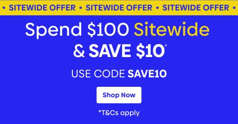 Spend $100 Sitewide & Save $10