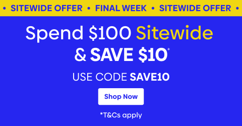 Spend $100 Sitewide & Save $10