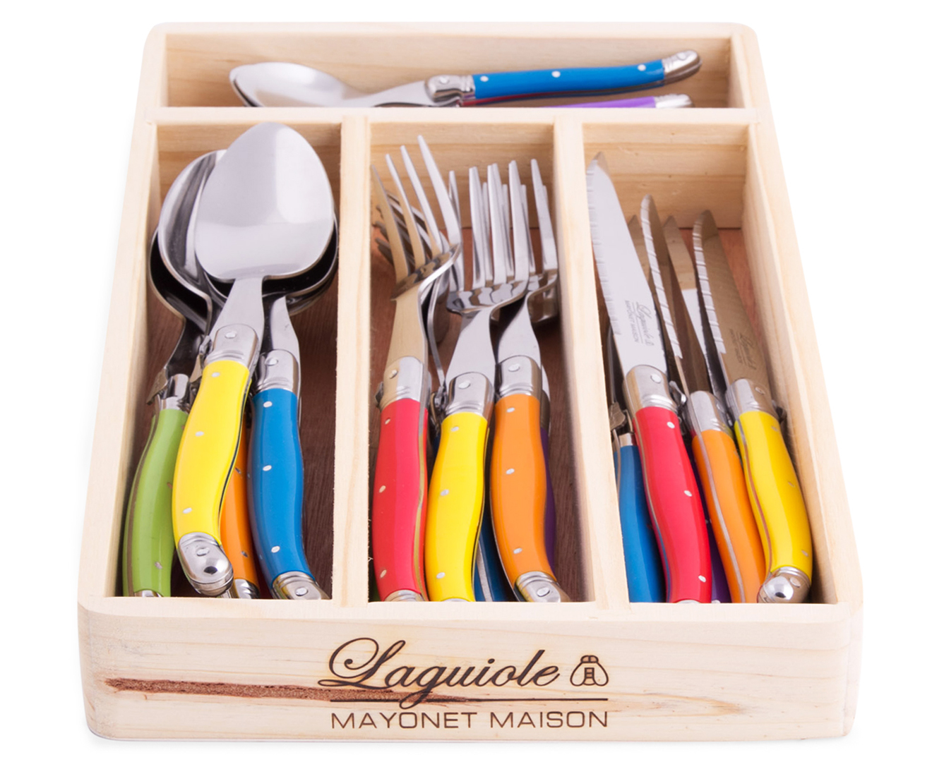 French Inspired Replica Mayonet Maison 24-Piece Cutlery Set - Multi