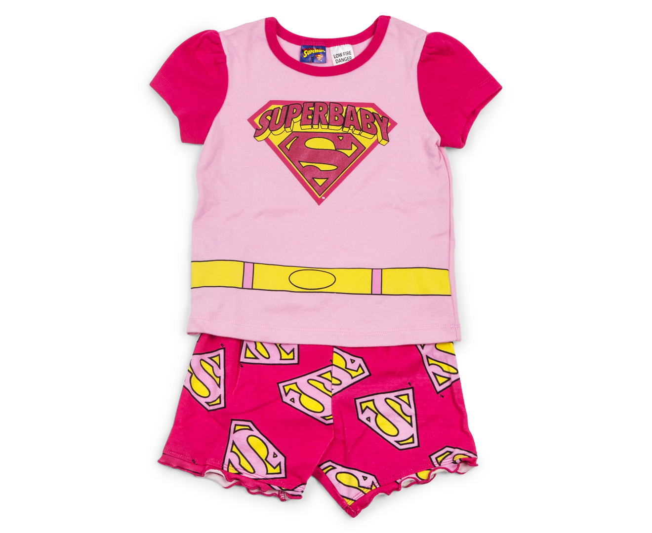 Superbaby PJ Set - Pink/Yellow