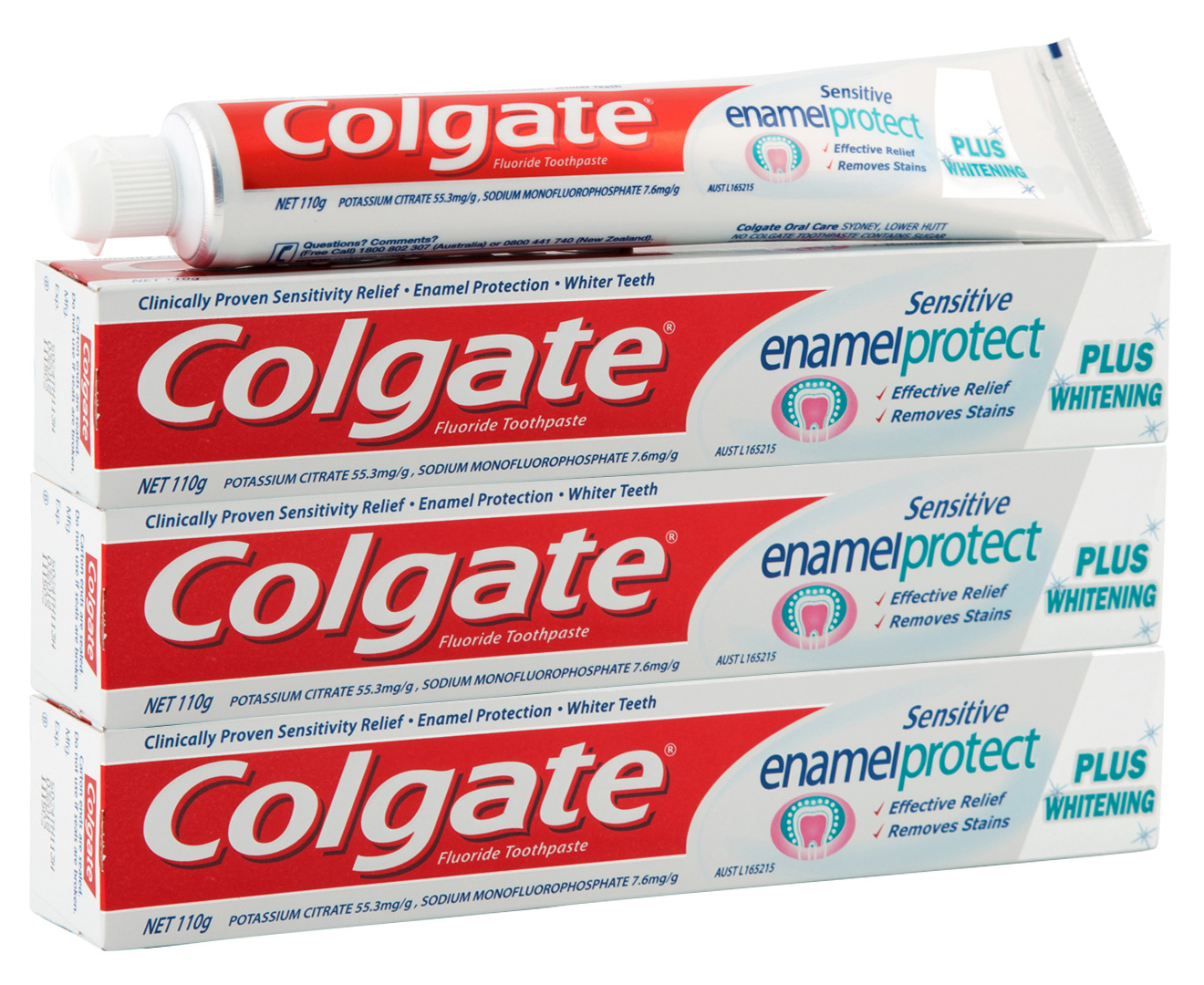 3 x Colgate Sensitive Enamel Protect Whitening Toothpaste 110g eBay