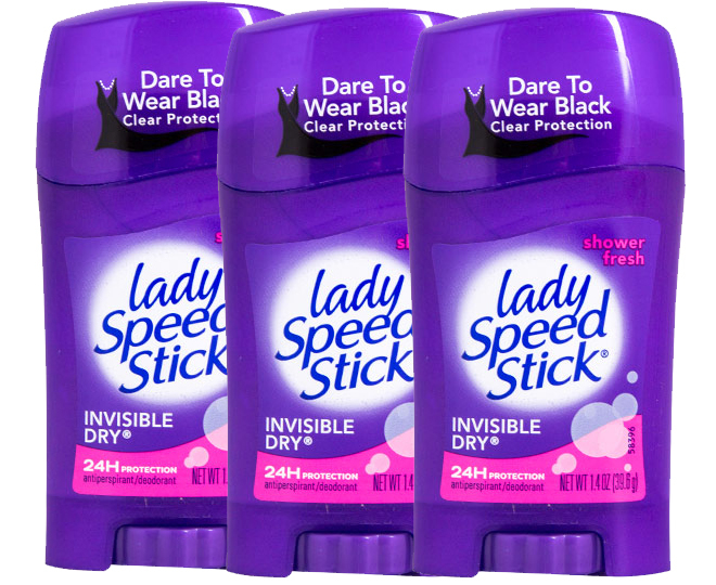 3 x Lady Speed Stick Invisible Dry Roll On Deodorant 39.6g