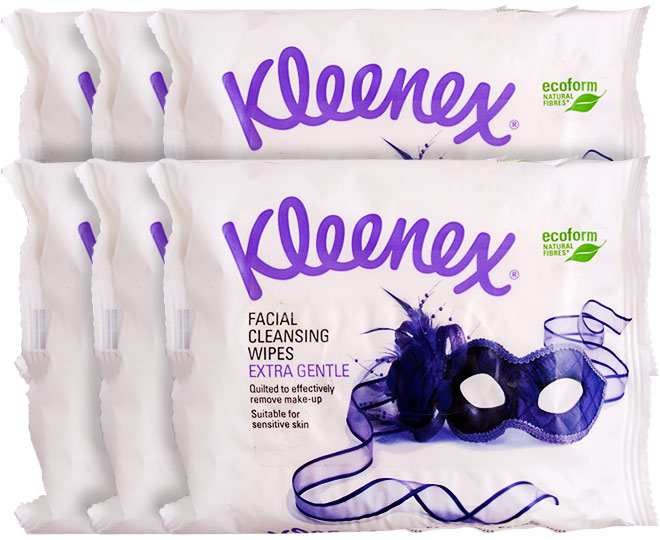 6x Kleenex Facial Cleansing Wipes 24pk