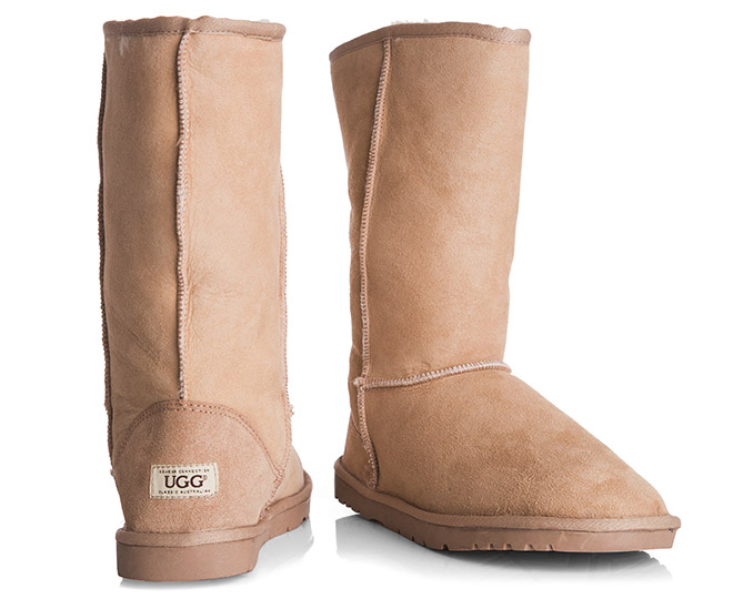 OZWEAR Connection Unisex Classic Long Ugg Boot - Sand