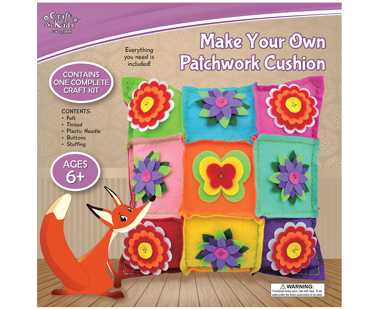 Craft for Kids Make Your Own Patchwork Cushion