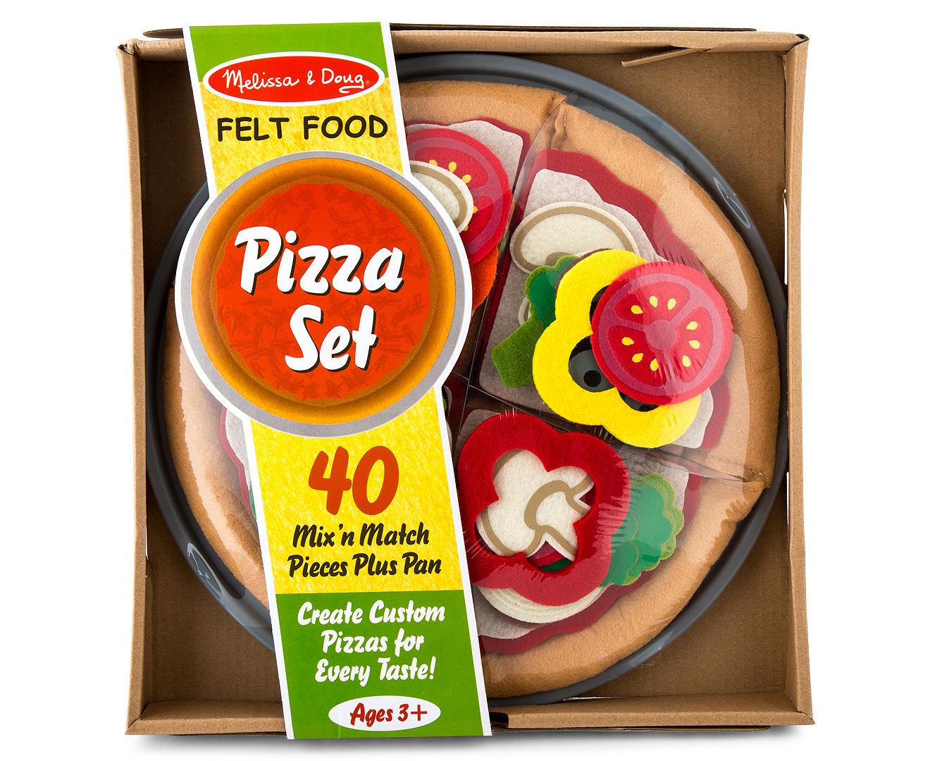 Melissa & Doug Felt Food 40 Piece Pizza Set