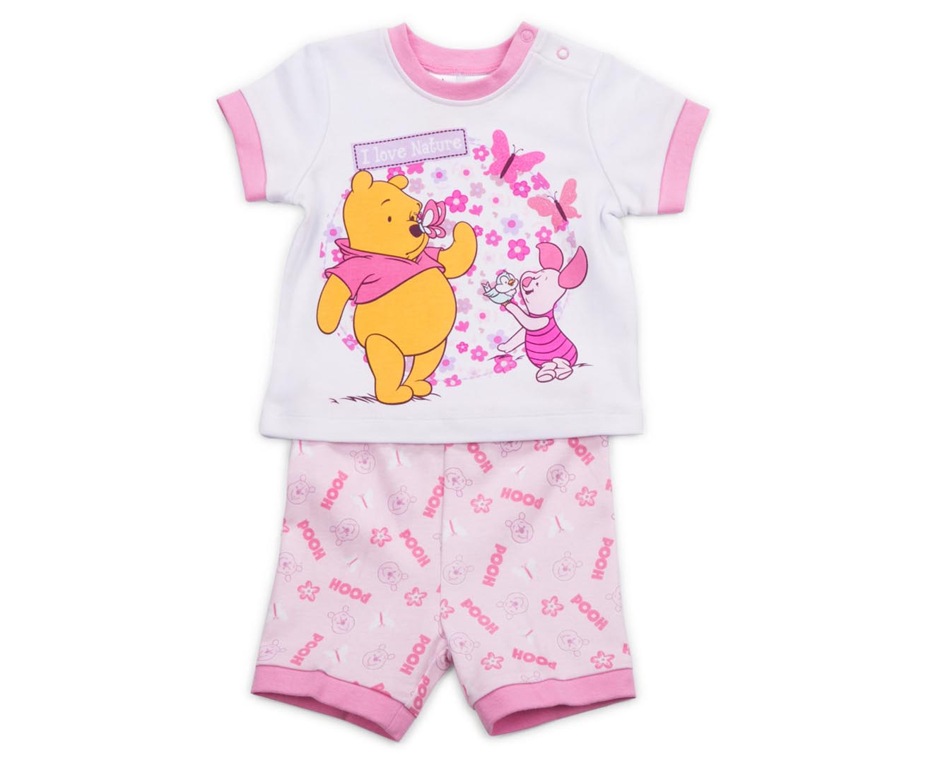 Winnie The Pooh PJ Set - White/Pink
