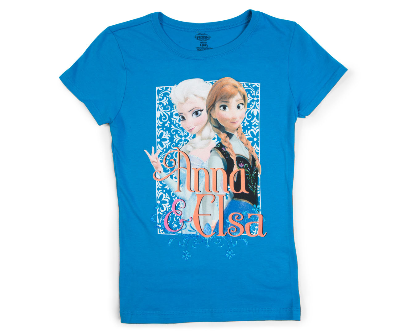 Disney Frozen Girls' Anna & Elsa Princess Tee - Turquoise