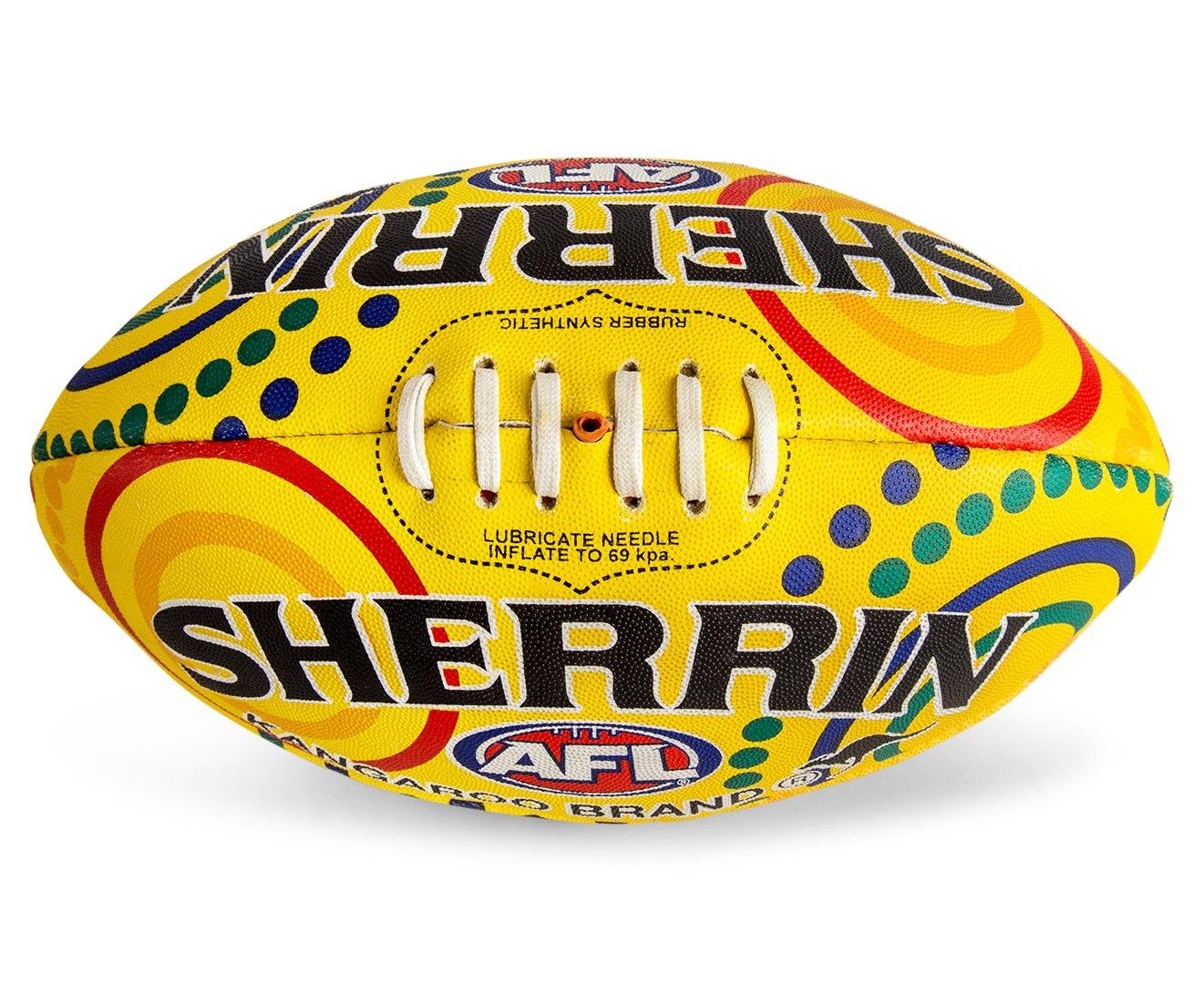 Sherrin Synthetic Indigenous Size 5 Football - Yellow