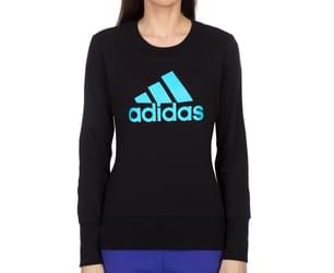 Adidas Women's Essentials Crew Sweatshirt - Black/Blue