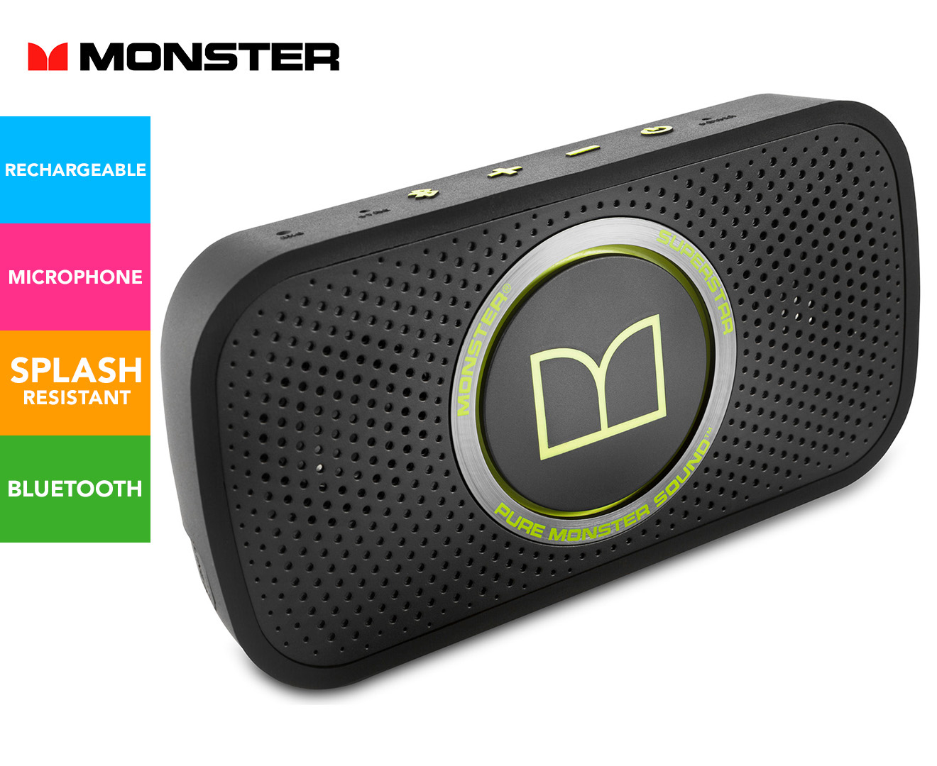 Monster SuperStar High Definition Bluetooth Speaker Neon Green eBay