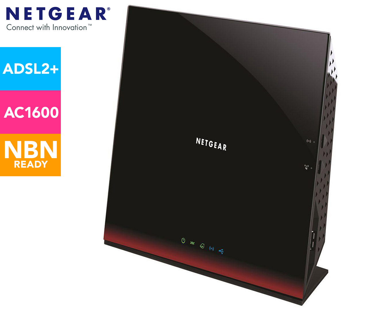 NETGEAR D6300 802.11AC Wireless Dual Band WiFi Modem Router - Black