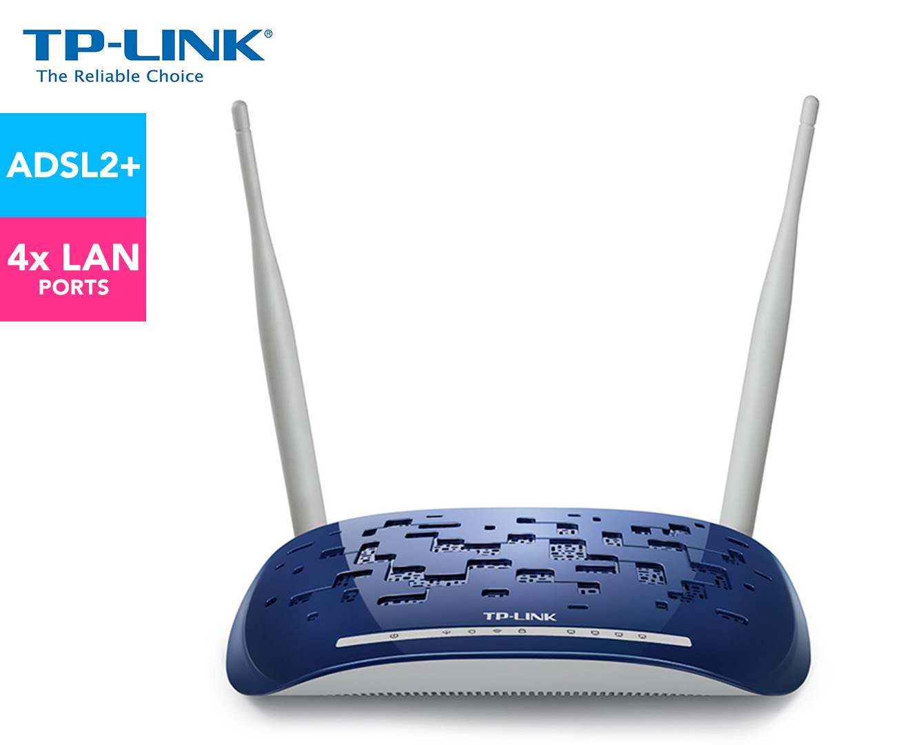 TP-Link 300Mbps Wireless N ADSL2+ Modem Router - Blue