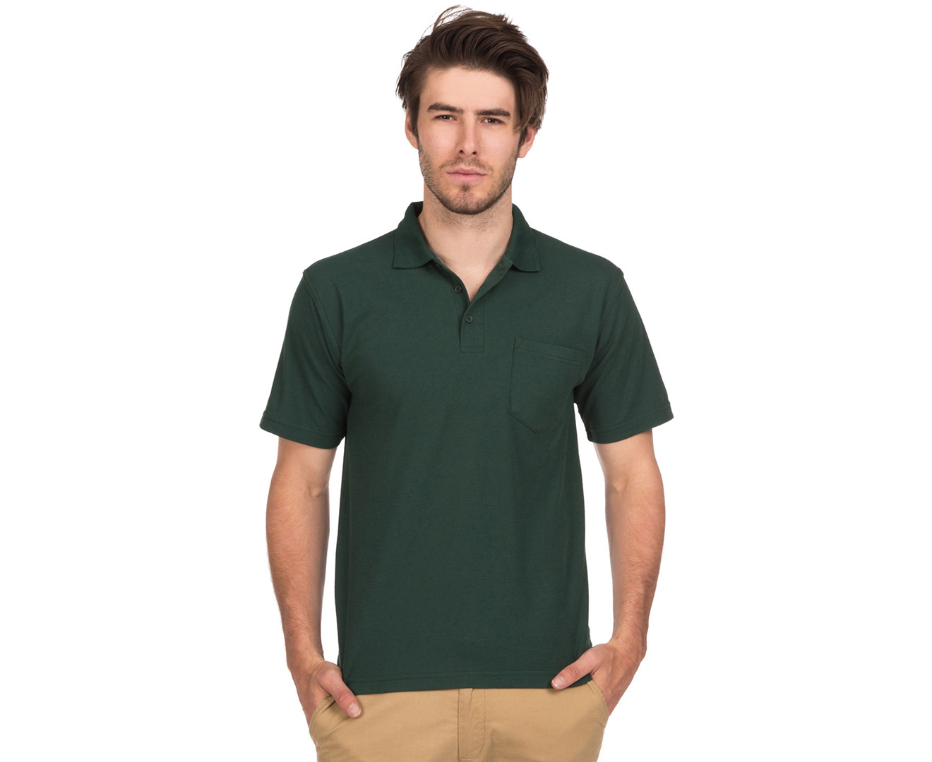 Hard Yakka Men's Short Sleeve Polo Shirt - Bottle Green