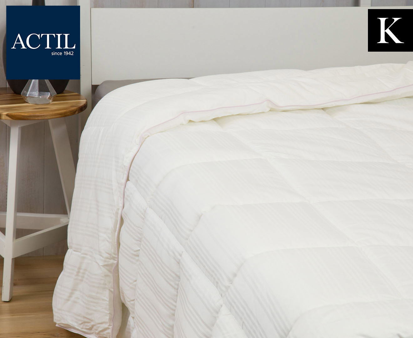 Actil by Sheridan King Bed 300GSM Quilt - Snow