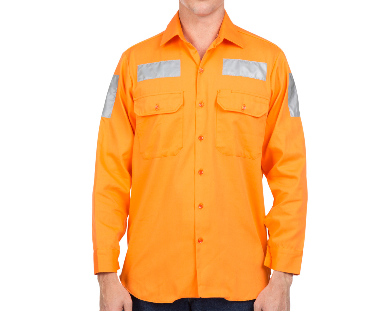 Hard Yakka Long Sleeve Drill Shirt - Orange
