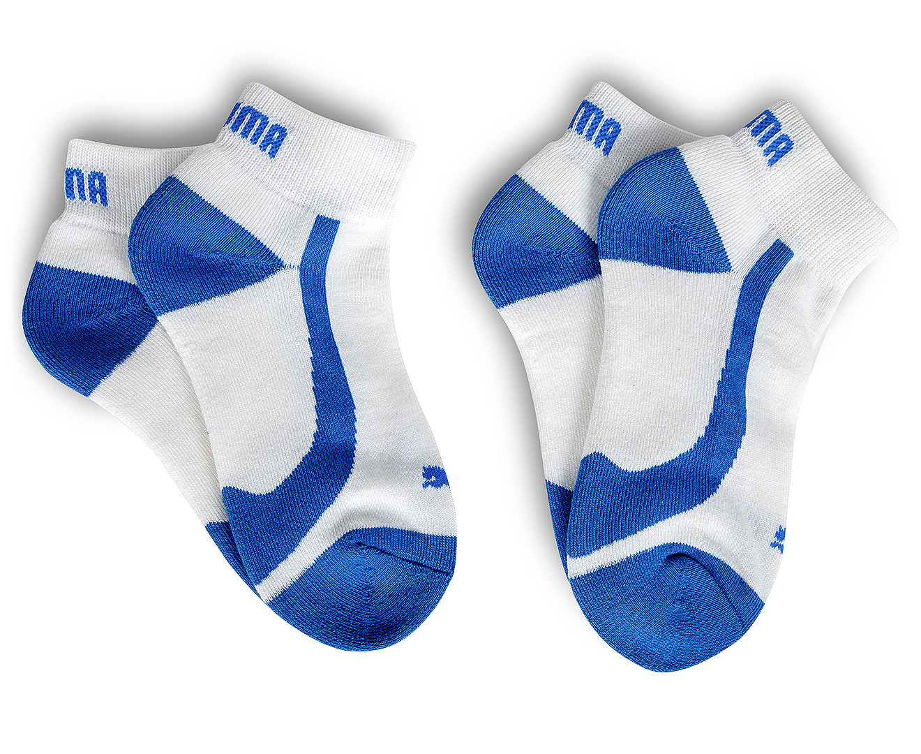 Puma Kids' Quarter 1/2 Terry Sport Socks 2-Pack - Strong Blue