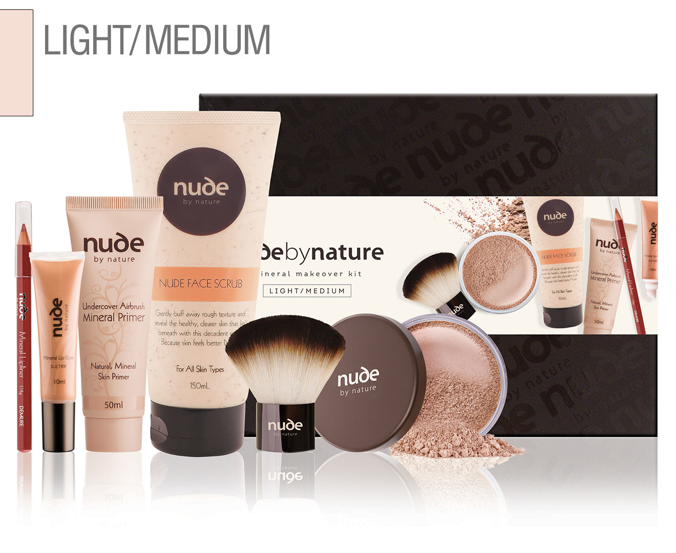 Nude By Nature Mineral Makeover Kit - Light/Medium