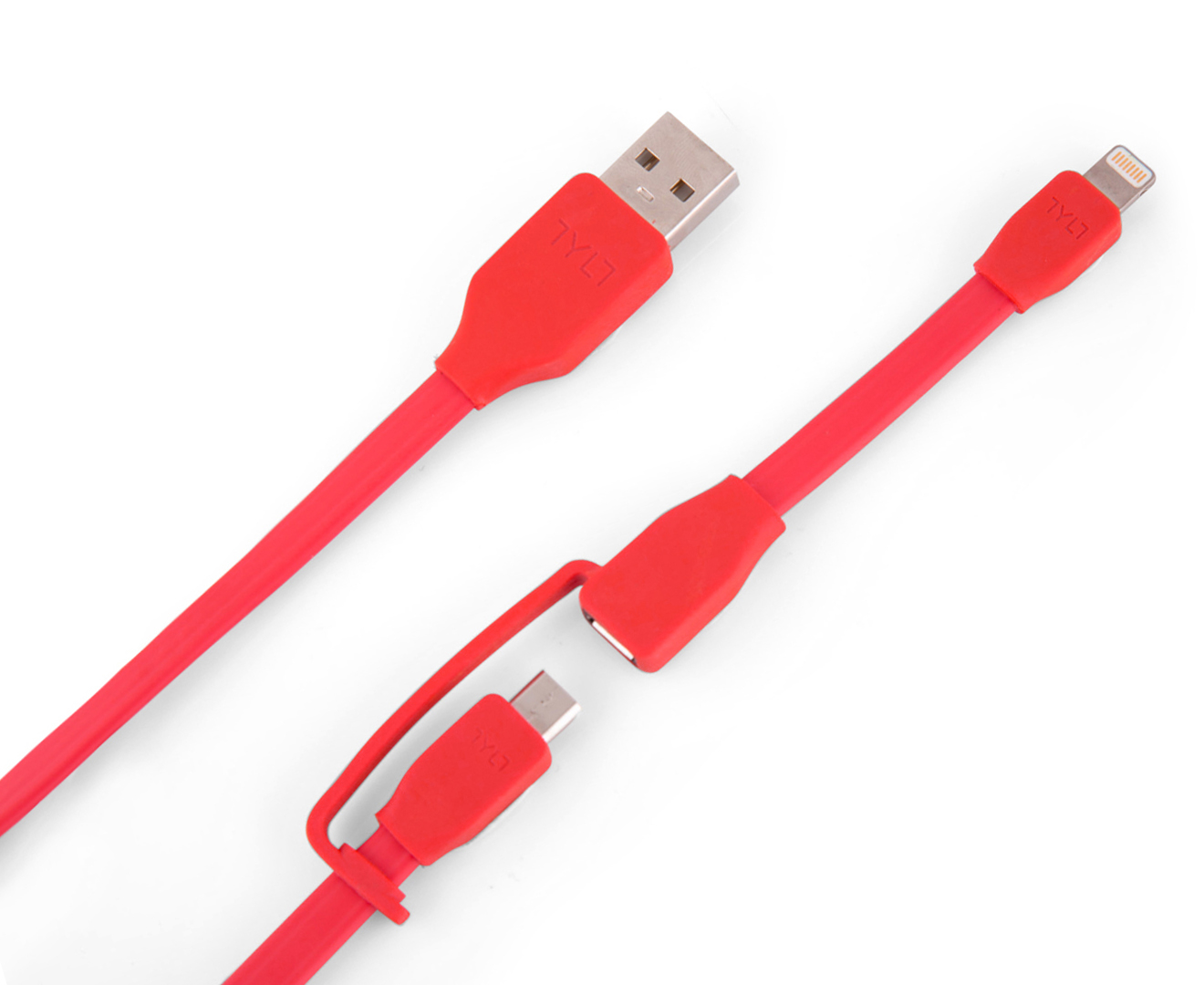 TYLT Syncable-Duo 30cm Charge & Sync Cable - Red