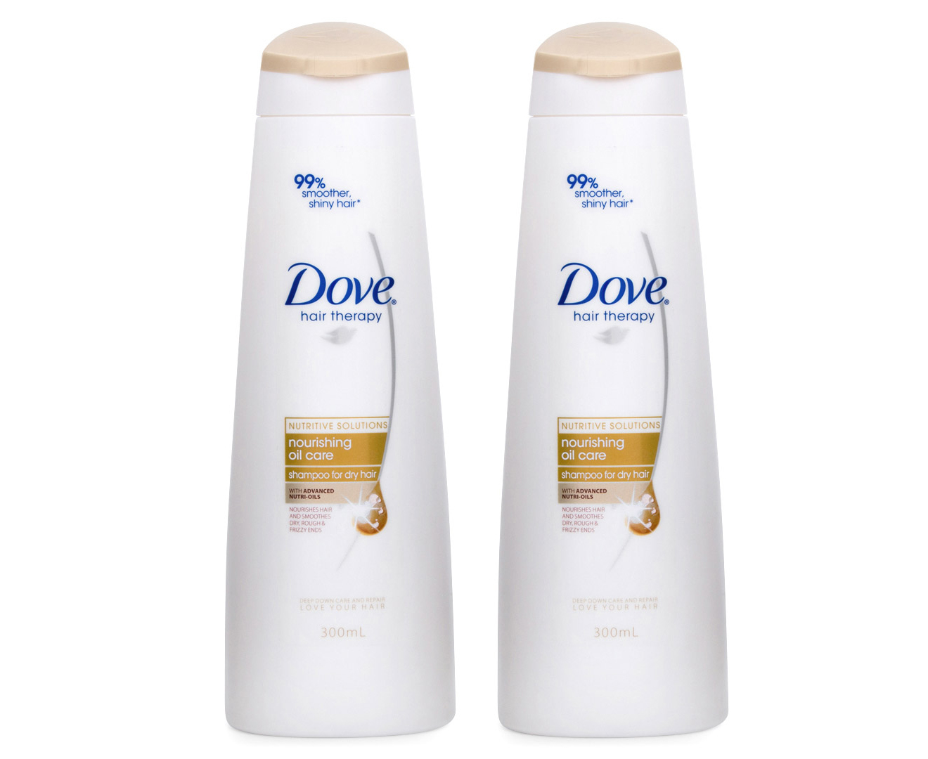 2 x Dove Nourishing Oil Care Shampoo for Dry Hair 300mL | eBay