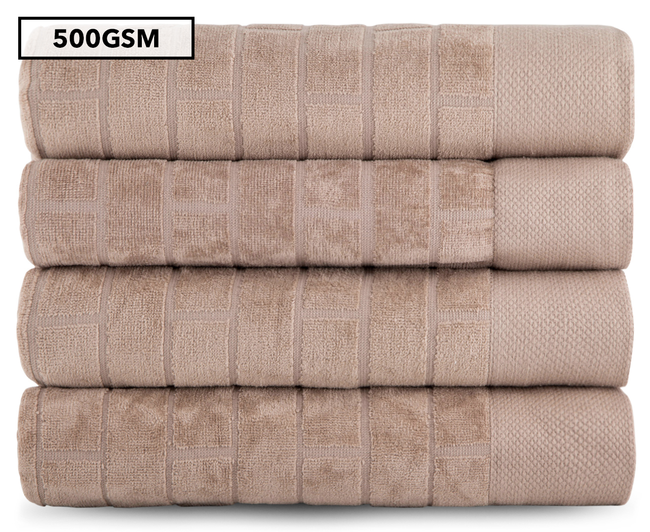 Casual Elegance Velour 70x140cm Bath Towel 4-Pack - Beige