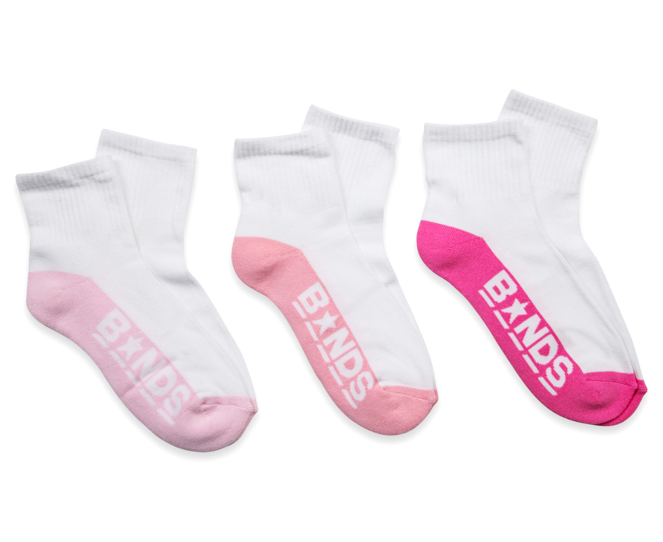 Bonds Girls' Quarter Crew Sock 3-Pack - Assorted