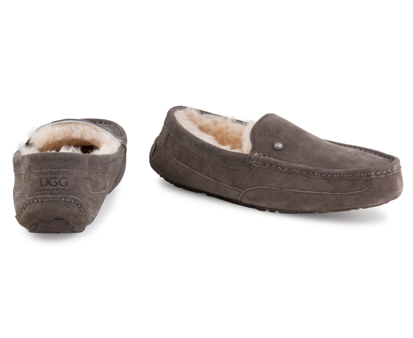 OZWEAR Connection Ugg Men's Moccasin - Charcoal
