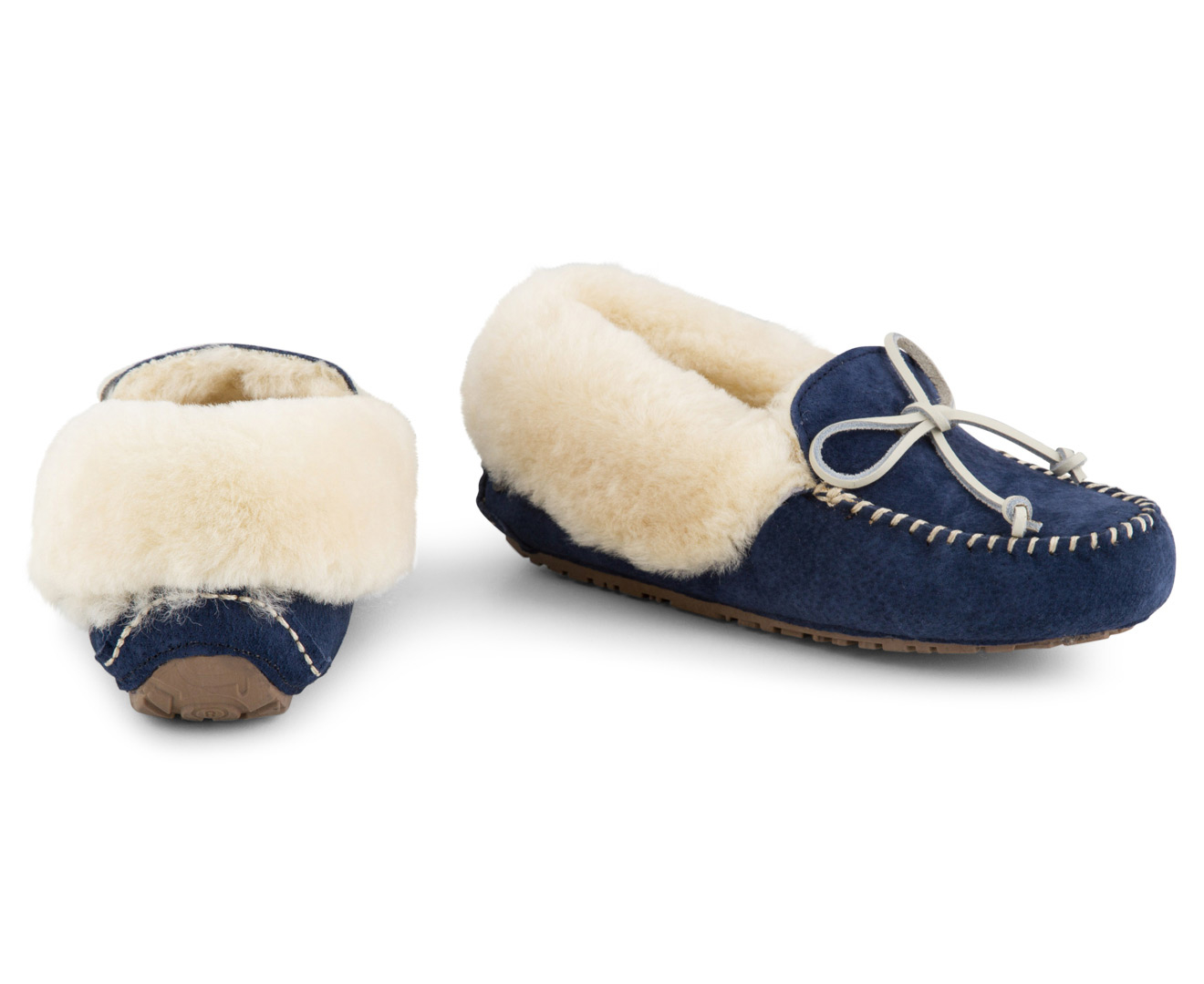 OZWEAR Connection Ugg Women's Collar Moccasin - Navy