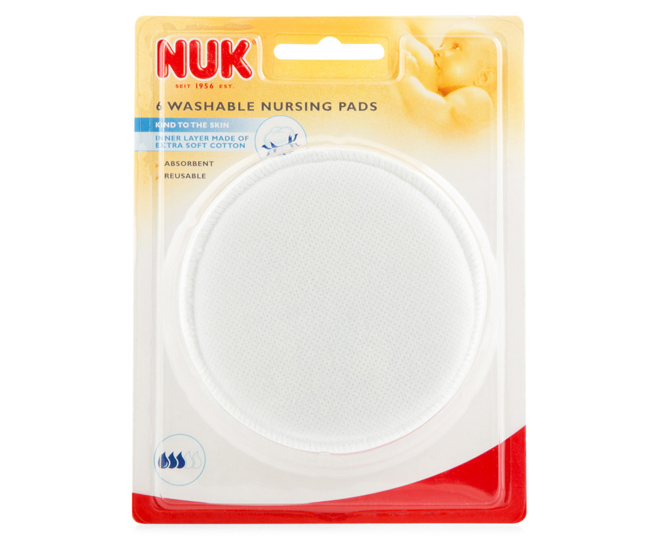 NUK Washable Nursing Pads 6-Pack