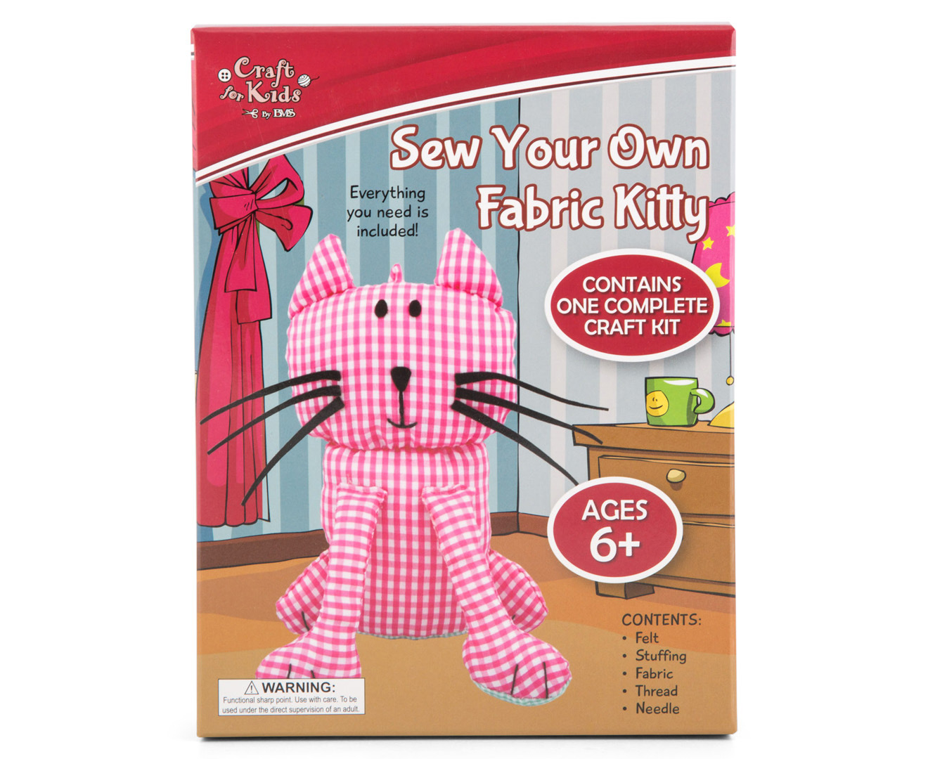 Craft for Kids Sew Your Own Fabric Kitty