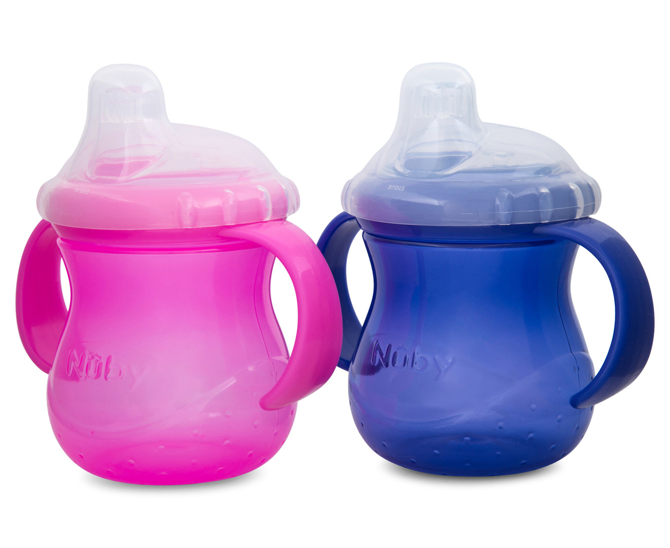 Nuby No-Spill 2-Pack Trainer Cup - Pink/Purple