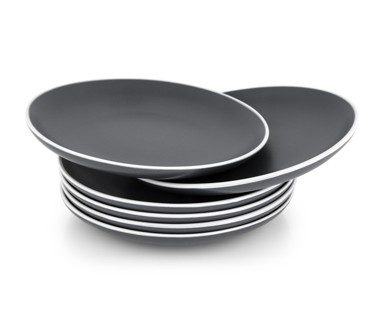 Cooper & Co. Pasco 20cm Side Plate 6-Pack - Charcoal