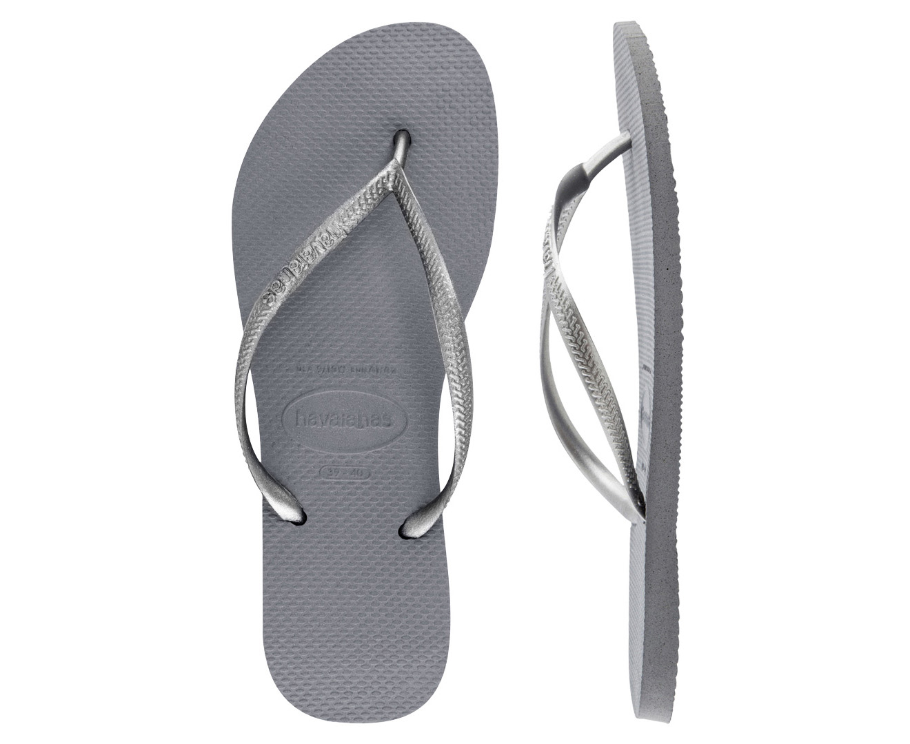 Havaianas Slim Metallic Sandal - Steel Grey