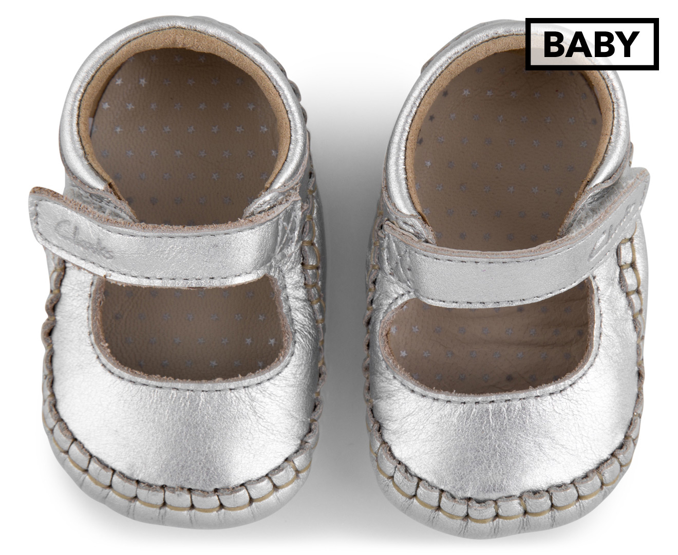 Clarks Baby Lucy Shoe - Metallic Leather