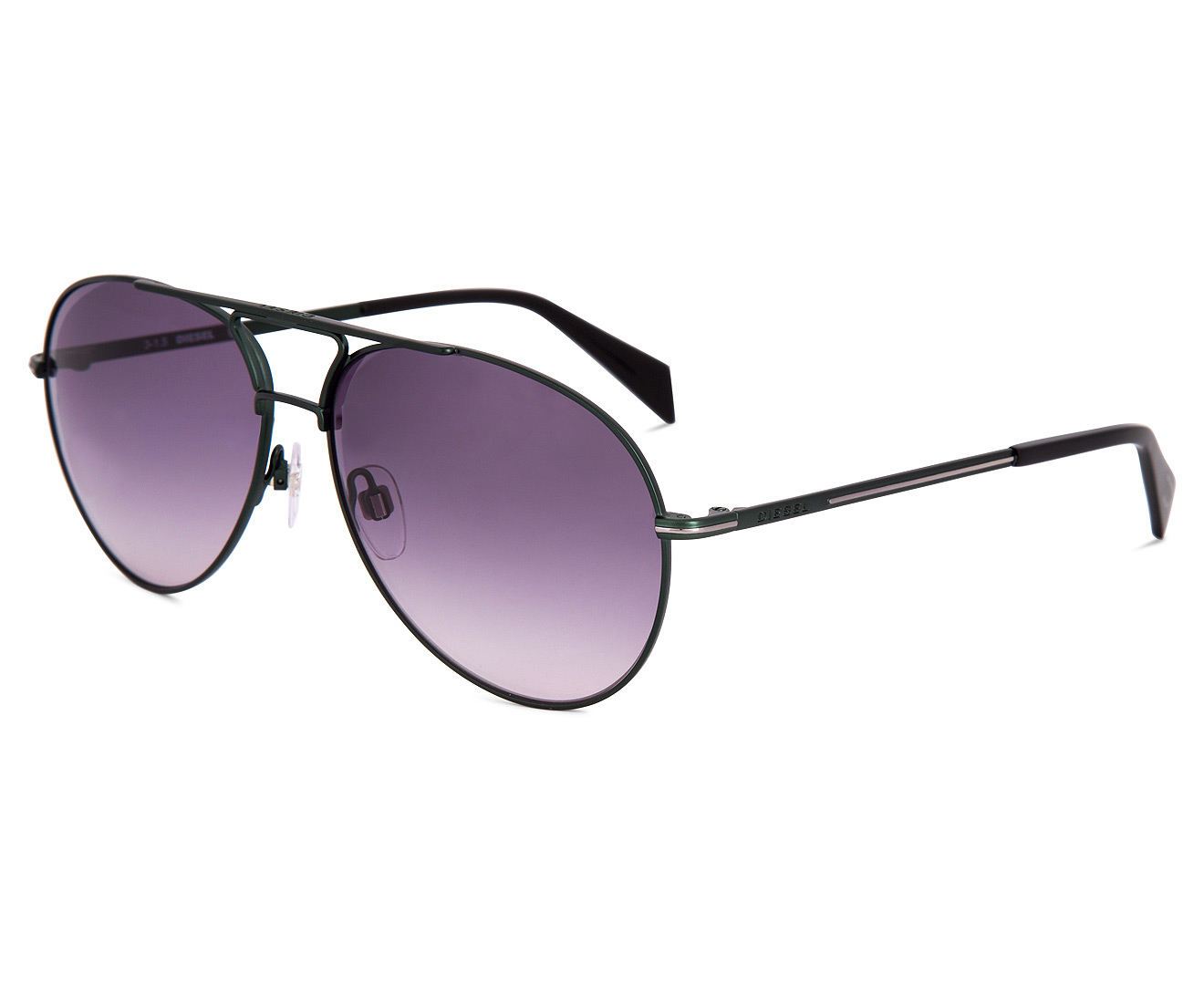 Diesel Men's Thin Aviator Sunglasses - Green/Purple
