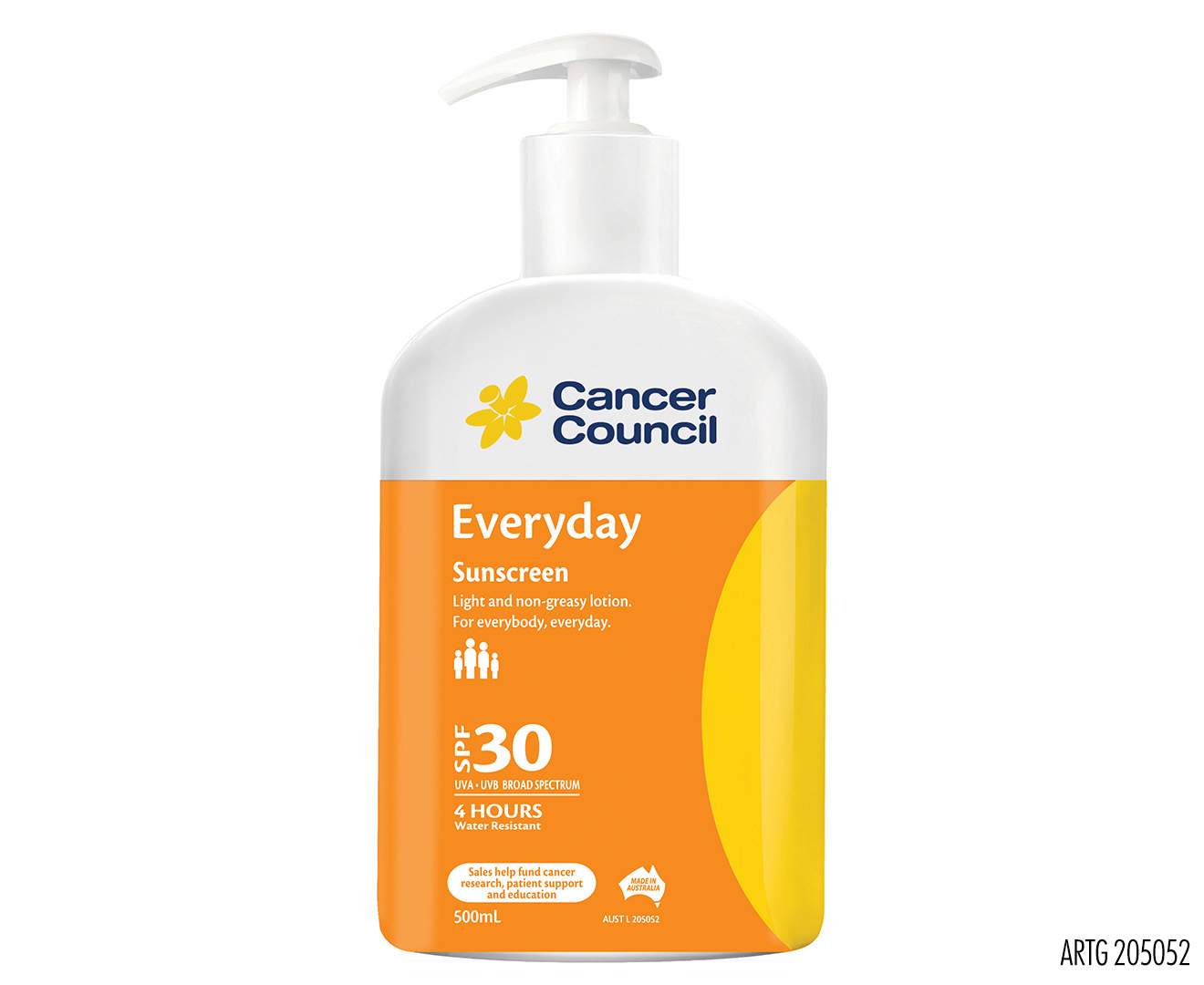 Cancer Council Everyday Sunscreen SPF30 Pump 500mL