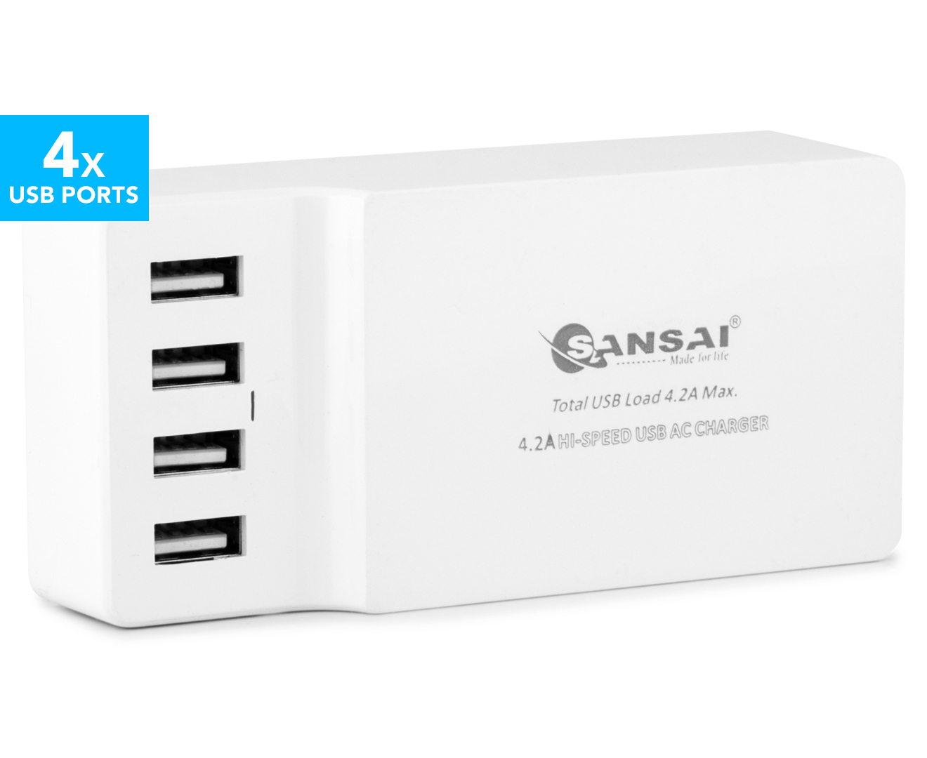 Sansai 4-Port Hi-Speed USB Charging Station