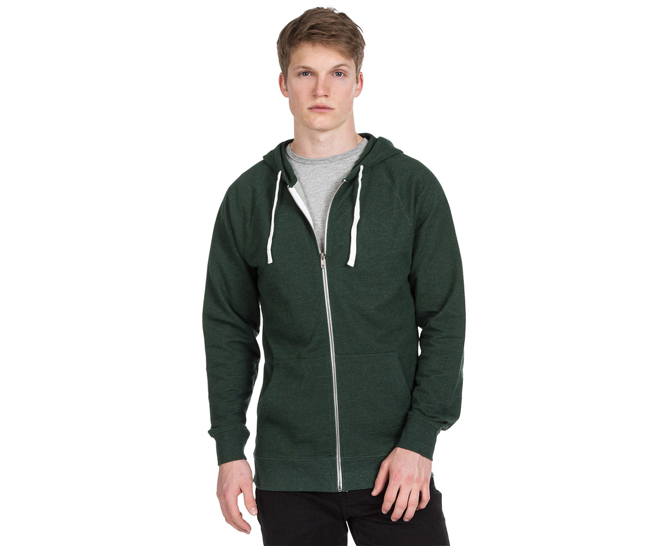 AS Colour Men's Traction Zip Hoodie - Forest Marle
