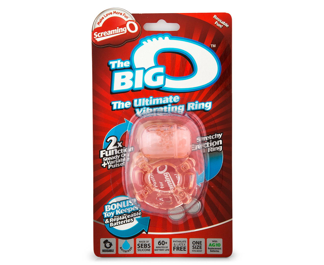 The Big O Vibrating Ring - Pink