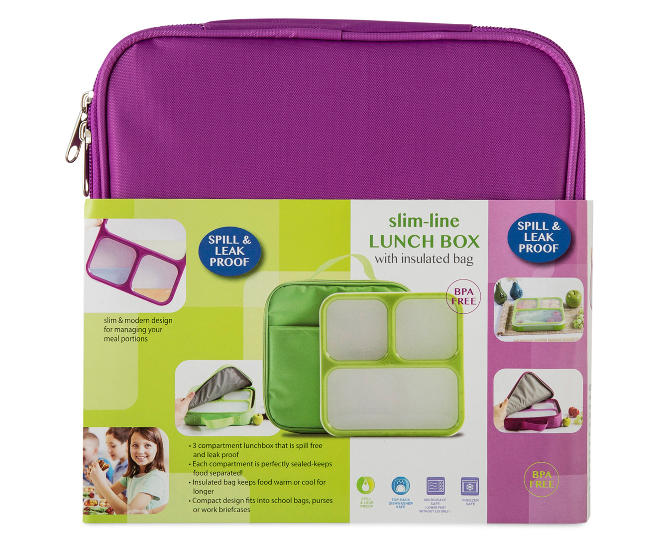Slim-Line Lunch Box - Purple