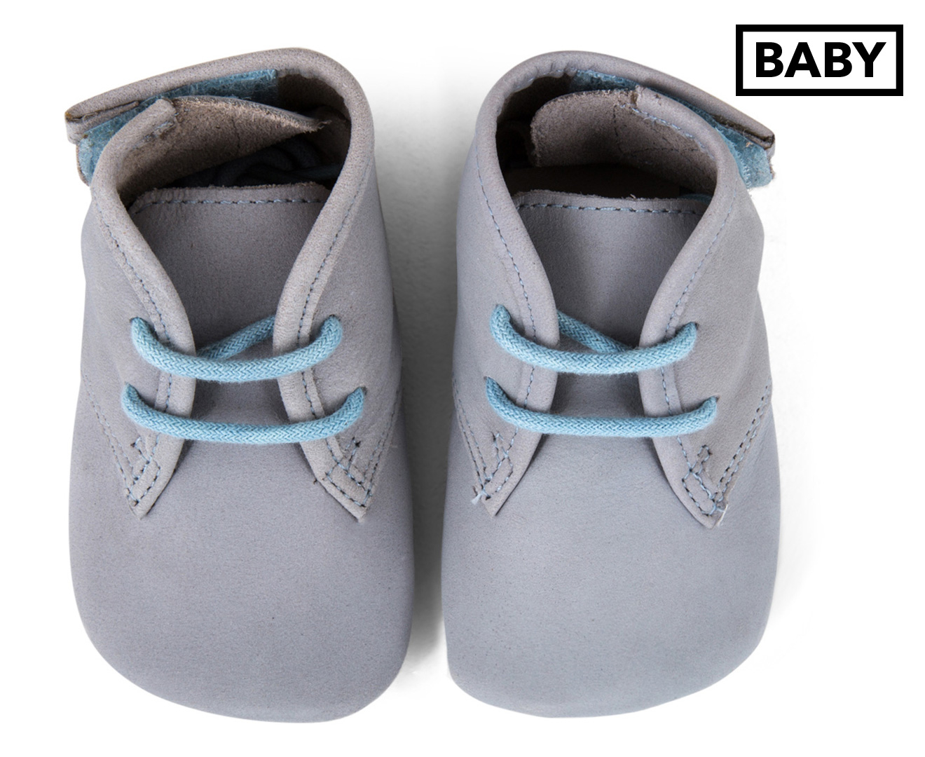 Clarks Baby Warm Leather Shoe - Pale Blue