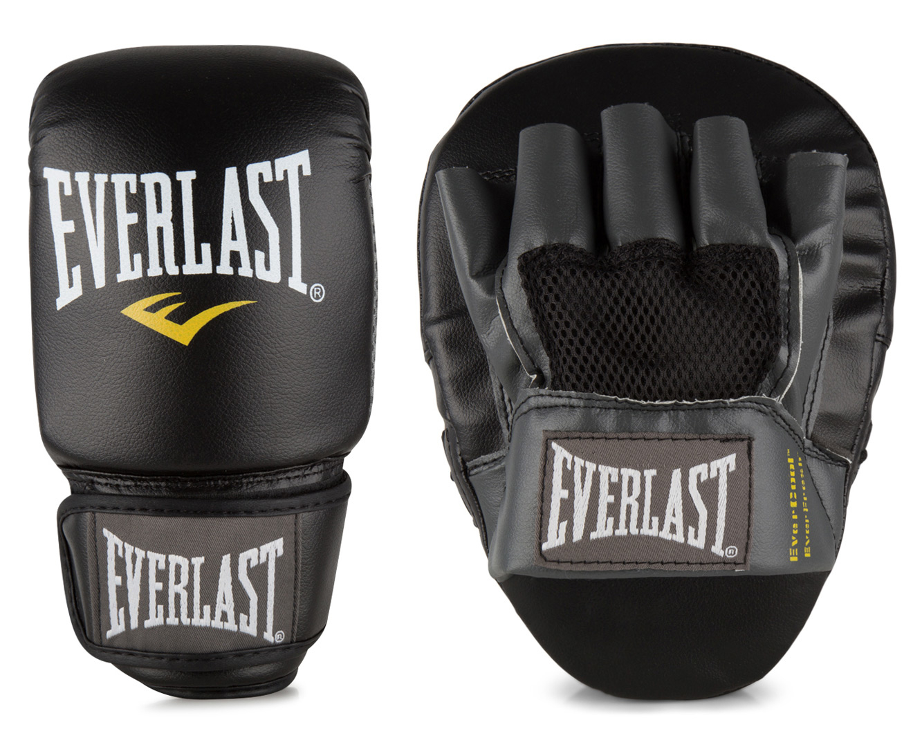 Everlast Glove & Mitt Combo Pack - Black