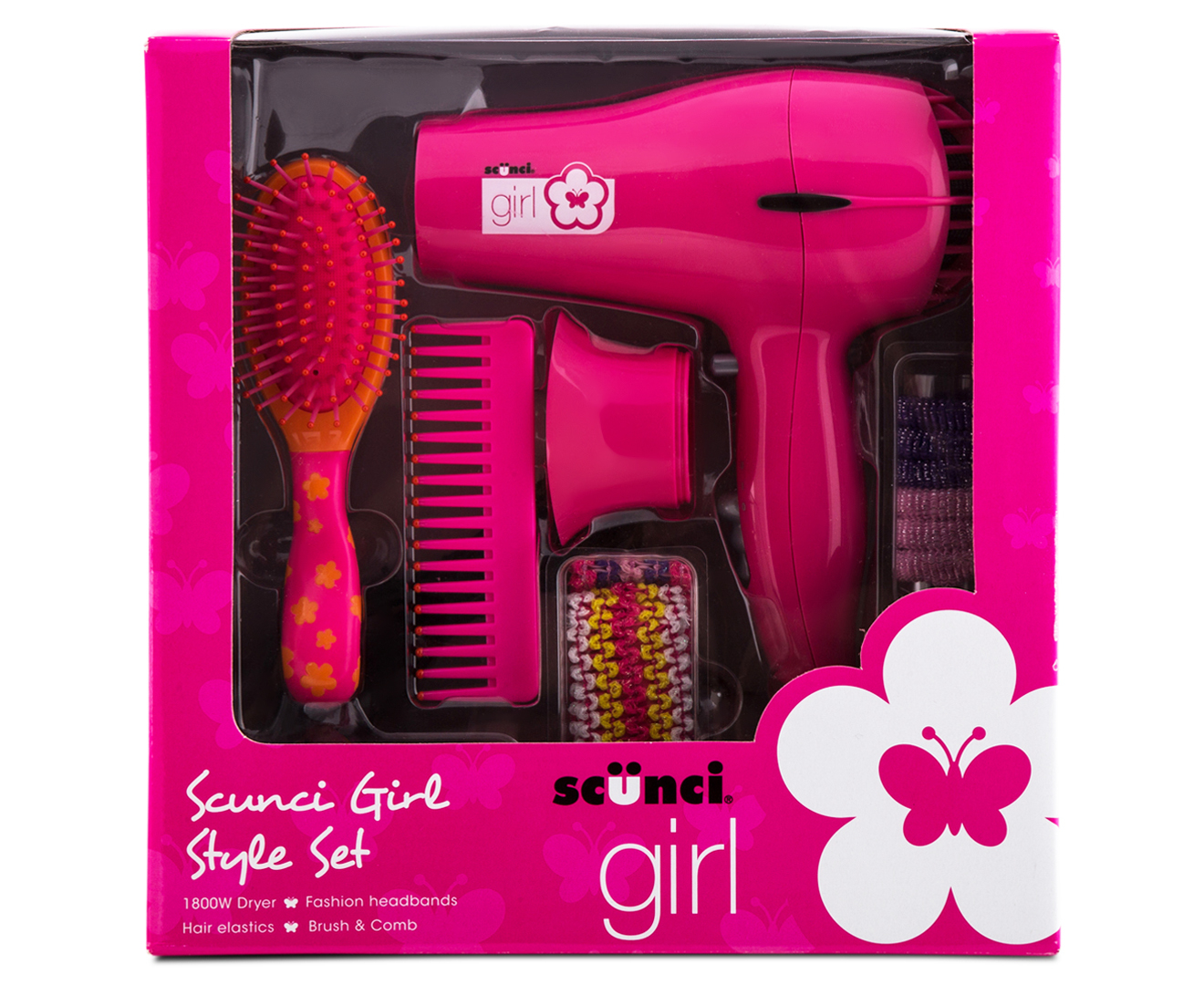 Scunci Girl Hair Dryer Style Set - Pink | eBay